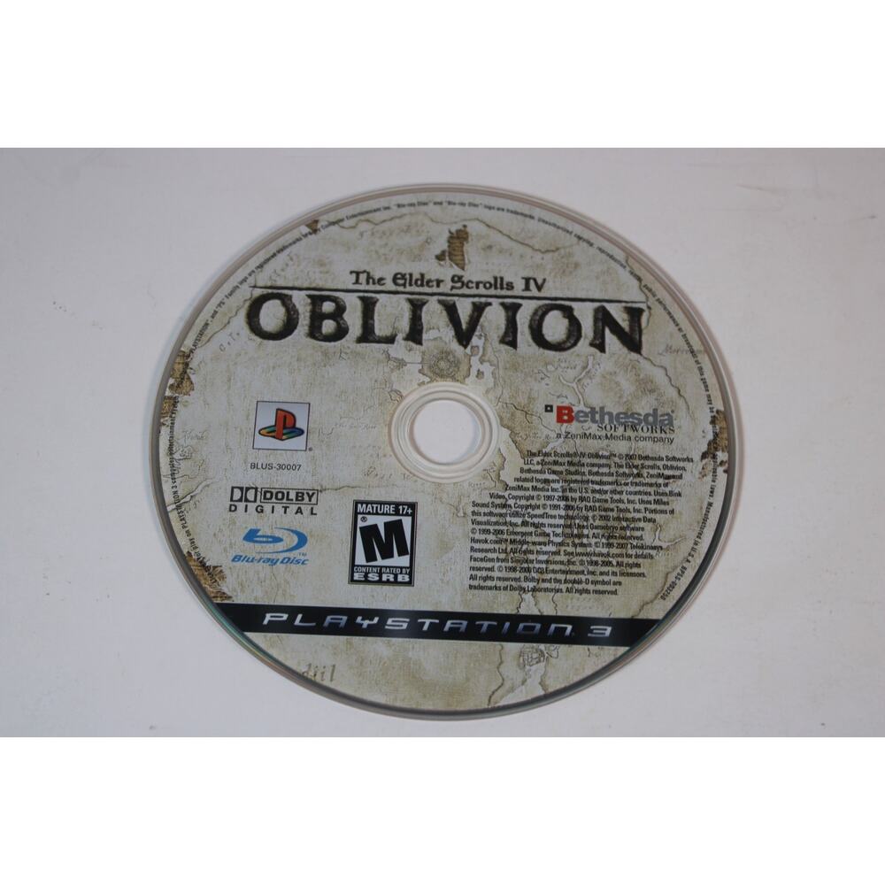 The Elder Scrolls IV: Oblivion ( Sony PlayStation 3 PS3) Disc Only, Tested